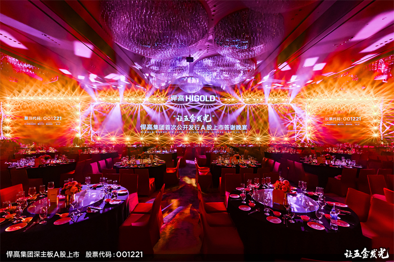 案例回顾 || 悍高集团首次公开发行A股上市答谢晚宴成功举行！
